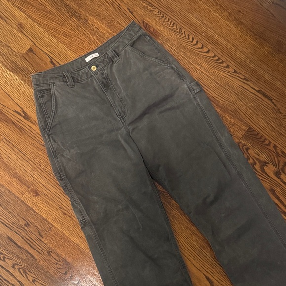 TNA Denim - TNA Straight-Leg Jeans in Washed Charcoal